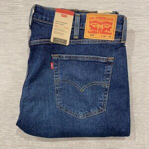 Levi's 514 Straight Leg Jeans Men's 40 x 30 Regular Fit Medium Wash Denim